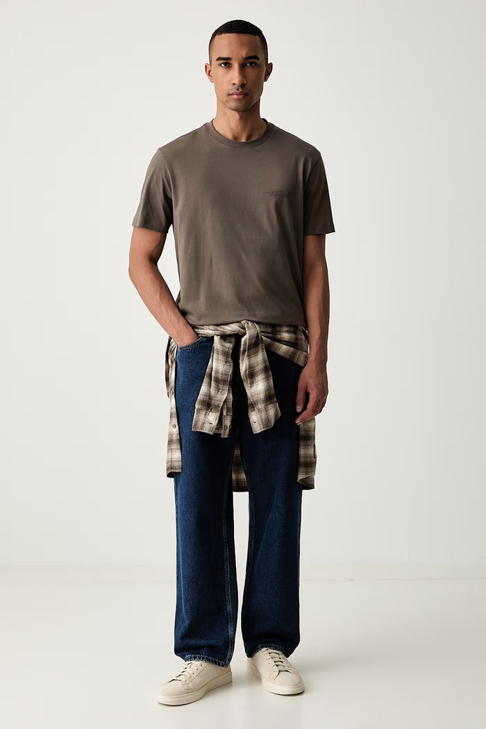 Armani Exchange T-shirt męski bawełniany XM001281.AF10361 brązowy SS26