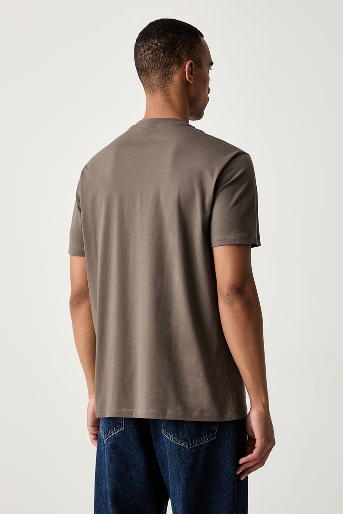 Odzież Armani Exchange T-shirt męski bawełniany XM001281.AF10361 brązowy