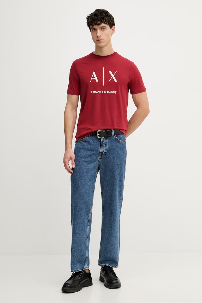Armani Exchange tričko pánské bavlněné XM002683.AF10356 červená SS26
