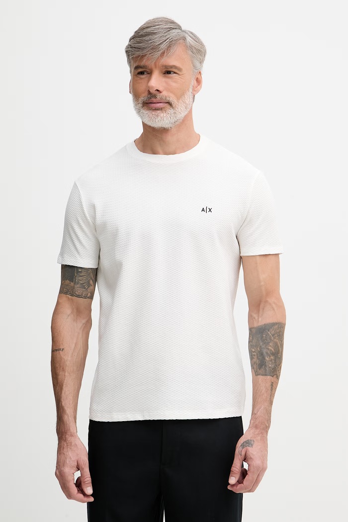 Armani Exchange tricou pentru bărbați, din bumbac alb XM002453.AF10337