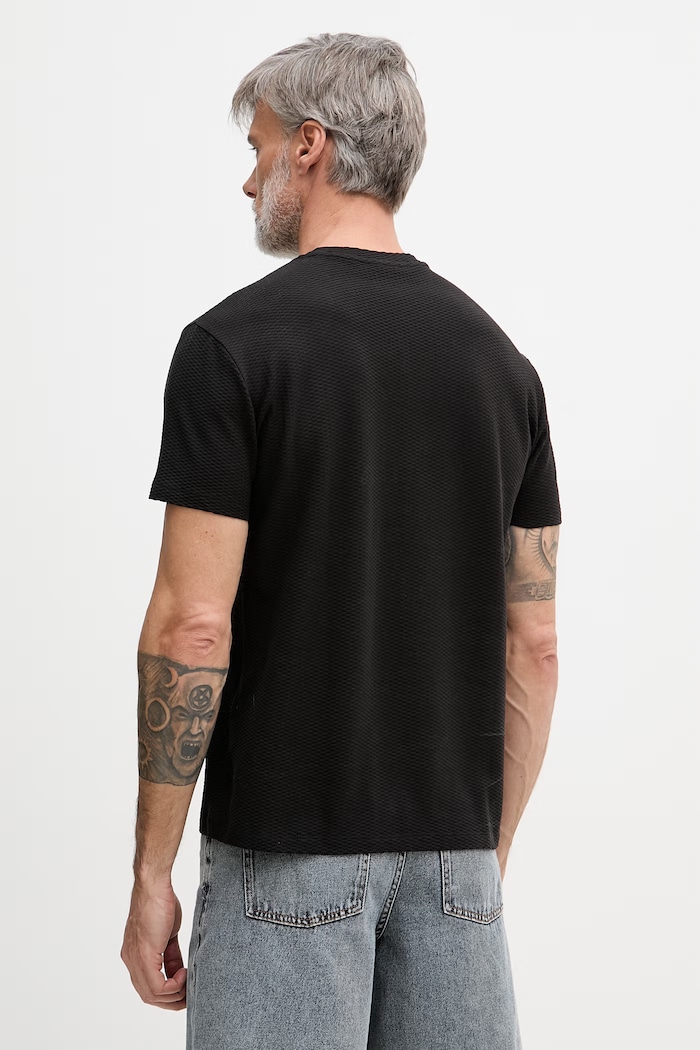 Îmbrăcăminte Armani Exchange tricou pentru bărbați, din bumbac XM002453.AF10337 negru