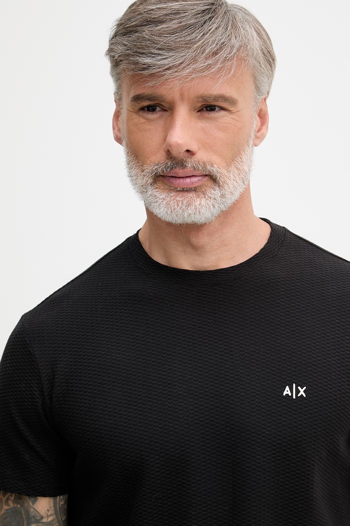 Armani Exchange tricou pentru bărbați, din bumbac negru XM002453.AF10337
