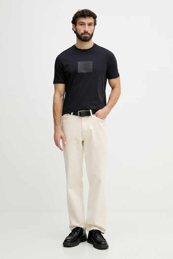 Armani Exchange kratka majica moška bombažna XM002456.AF10356 mornarsko modra SS26