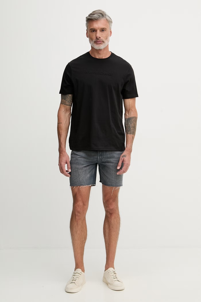 Armani Exchange tričko pánske bavlnené XM002467.AF10356 čierna SS26