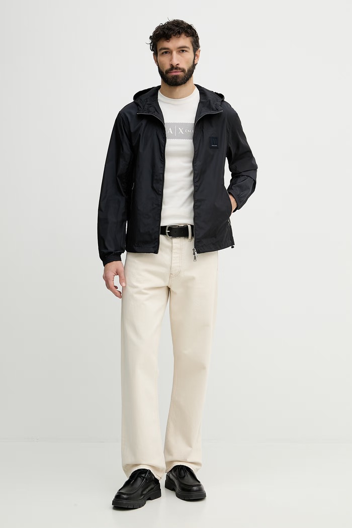 Armani Exchange kratka majica moška bombažna XM002472.AF10356 bež SS26
