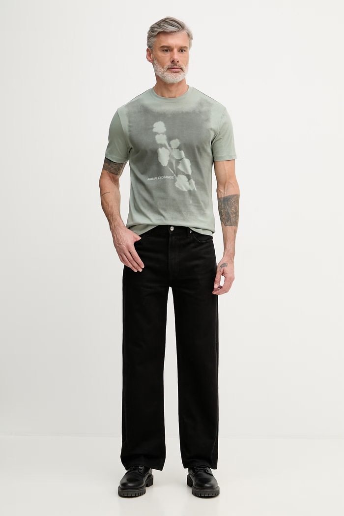 Armani Exchange тениска мъжка памучна XM002479.AF10358 зелен SS26