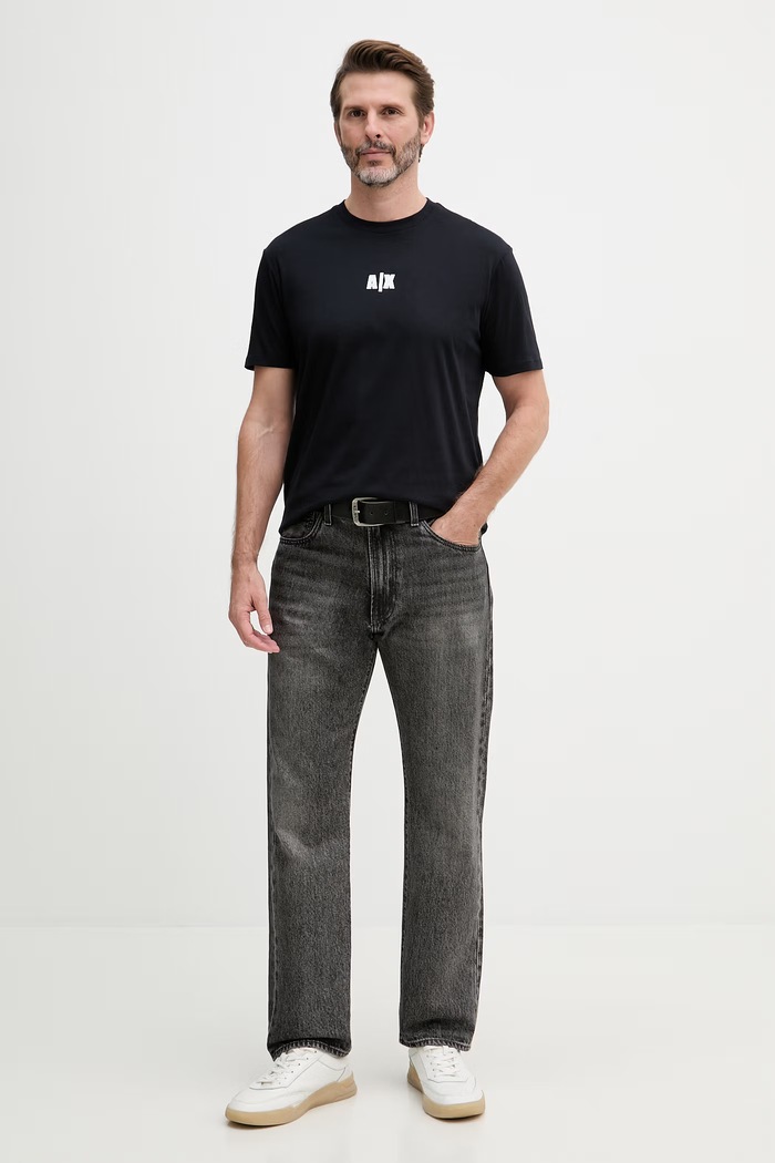 Armani Exchange tričko pánské bavlněné XM002509.AF10358 námořnická modř SS26