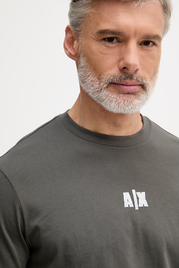Pánske bavlnené tričko Armani Exchange zelená XM002509.AF10358
