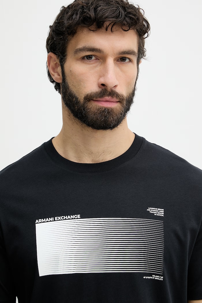 Armani Exchange tričko pánské bavlněné námořnická modř XM002520.AF10334