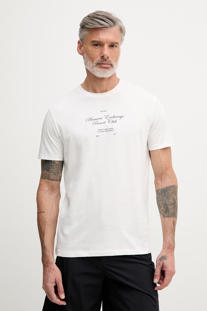 Armani Exchange dámske bavlnené tričko biela XM002525.AF10334