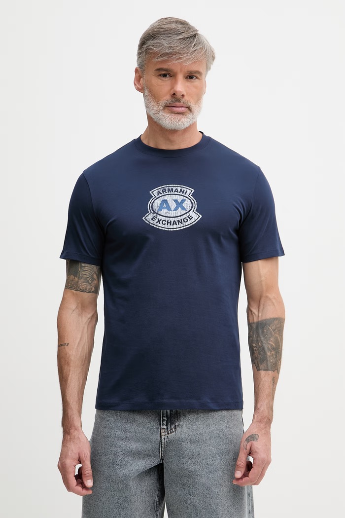 Armani Exchange tričko pánske bavlnené tmavomodrá XM002776.AF10356