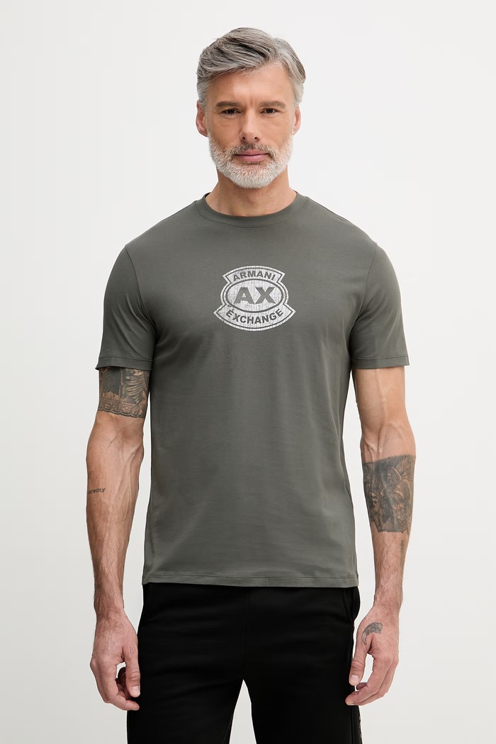 Armani Exchange tričko pánske bavlnené zelená XM002776.AF10356