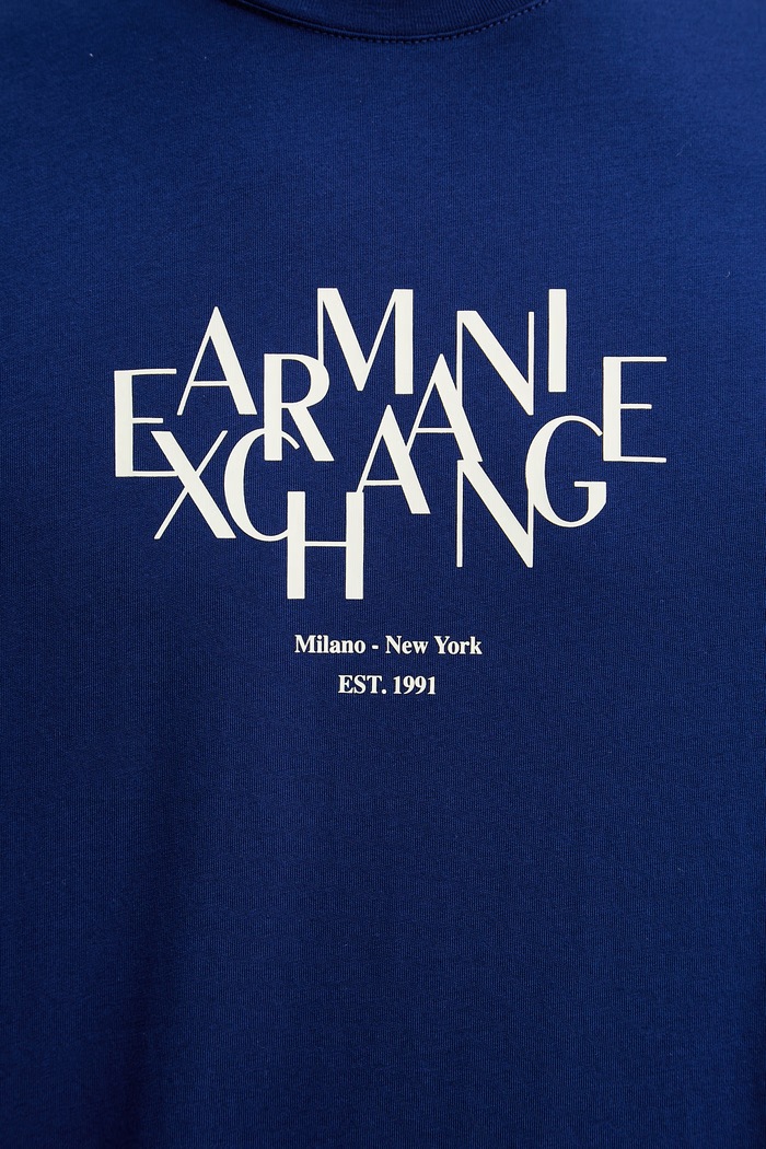 Armani Exchange tricou bărbătesc din bumbac XM002782.AF10356 bleumarin