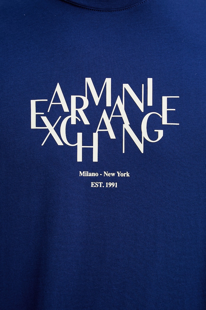 Armani Exchange tricou bărbătesc din bumbac XM002782.AF10356 bleumarin