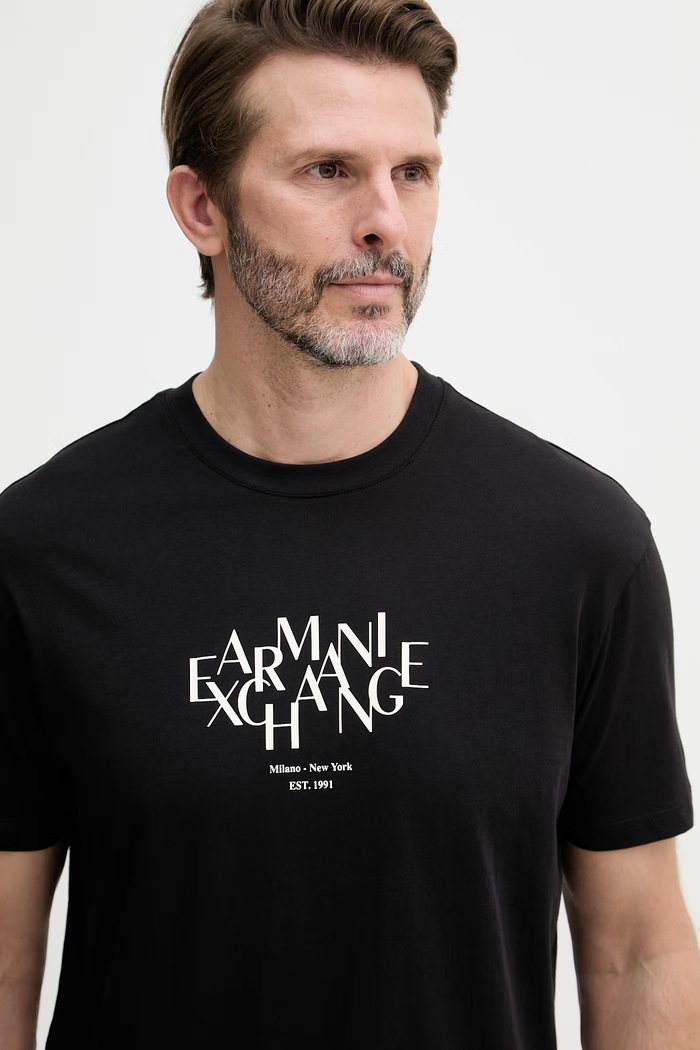 Armani Exchange tričko pánske bavlnené čierna XM002782.AF10356