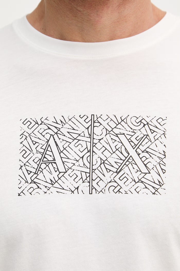 Armani Exchange tricou pentru bărbați, din bumbac XM002784.AF10356 alb
