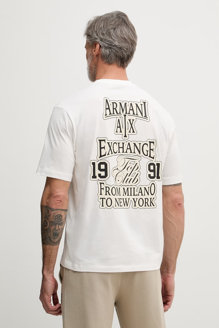 Armani Exchange tričko pánske bavlnené biela XM002787.AF10358