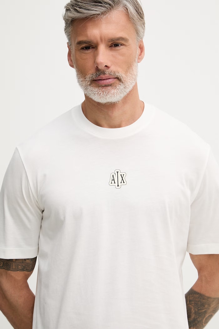 Armani Exchange tričko pánske bavlnené biela XM002787.AF10358