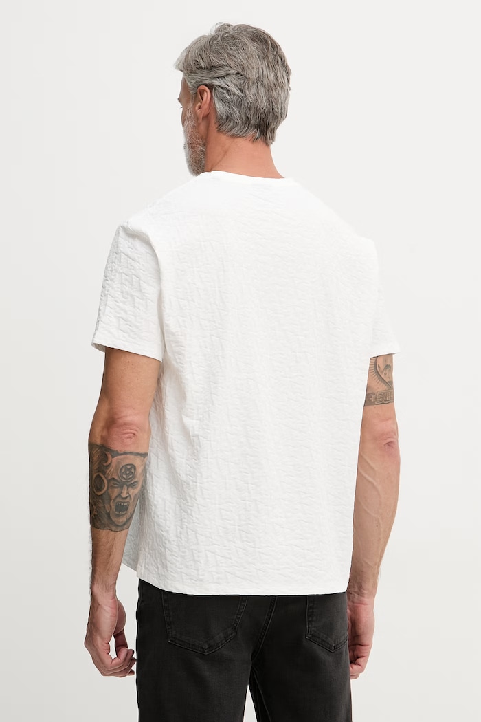 Îmbrăcăminte Armani Exchange tricou pentru bărbați, din bumbac XM002821.AF10337 bej