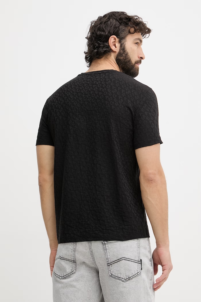 Îmbrăcăminte Armani Exchange tricou pentru bărbați, din bumbac XM002821.AF10337 negru