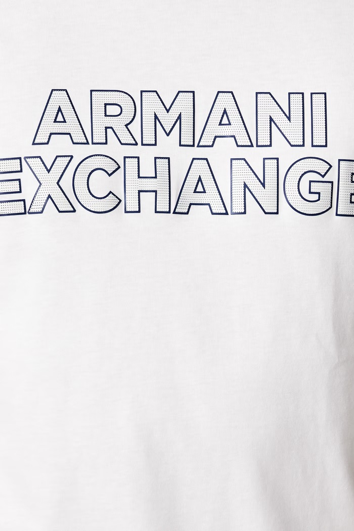 T-shirt męski bawełniany Armani Exchange beżowy XM002413.AF10361