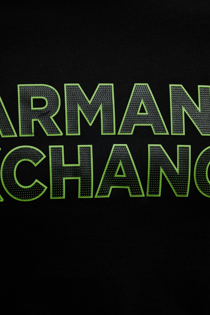 Armani Exchange pamut póló fekete XM002413.AF10361