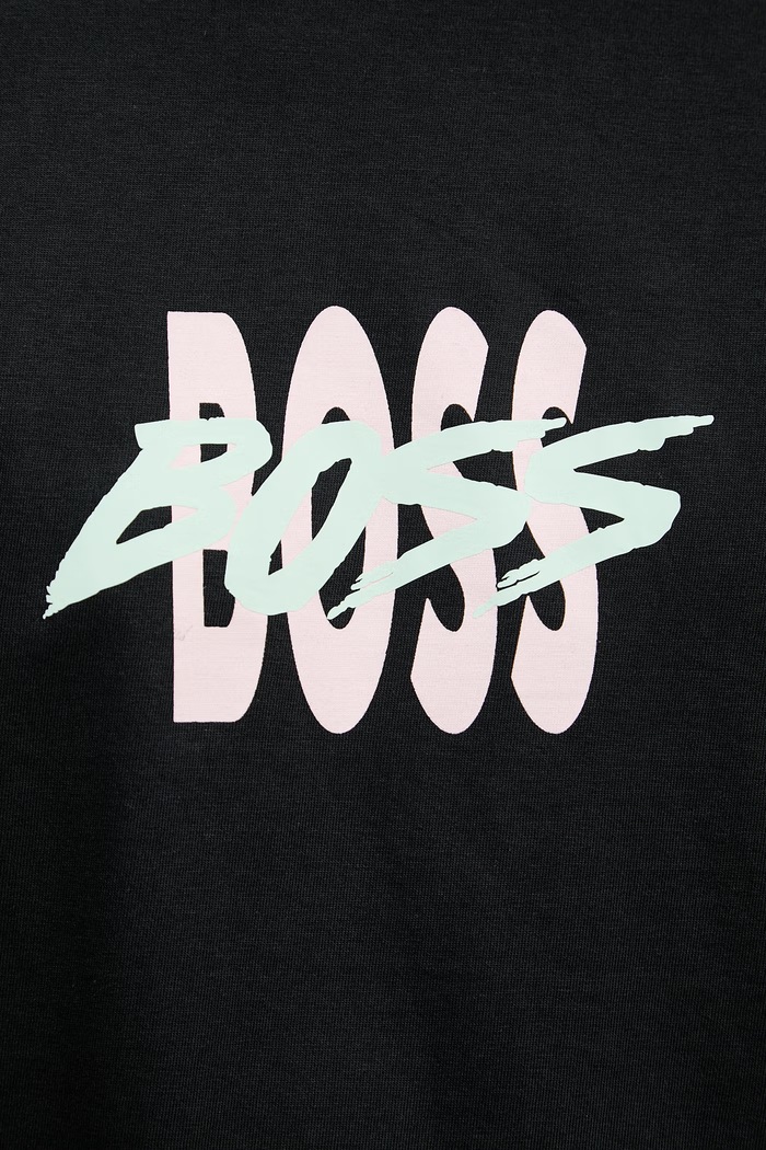 BOSS Orange t-shirt męski bawełniany 50561850 czarny