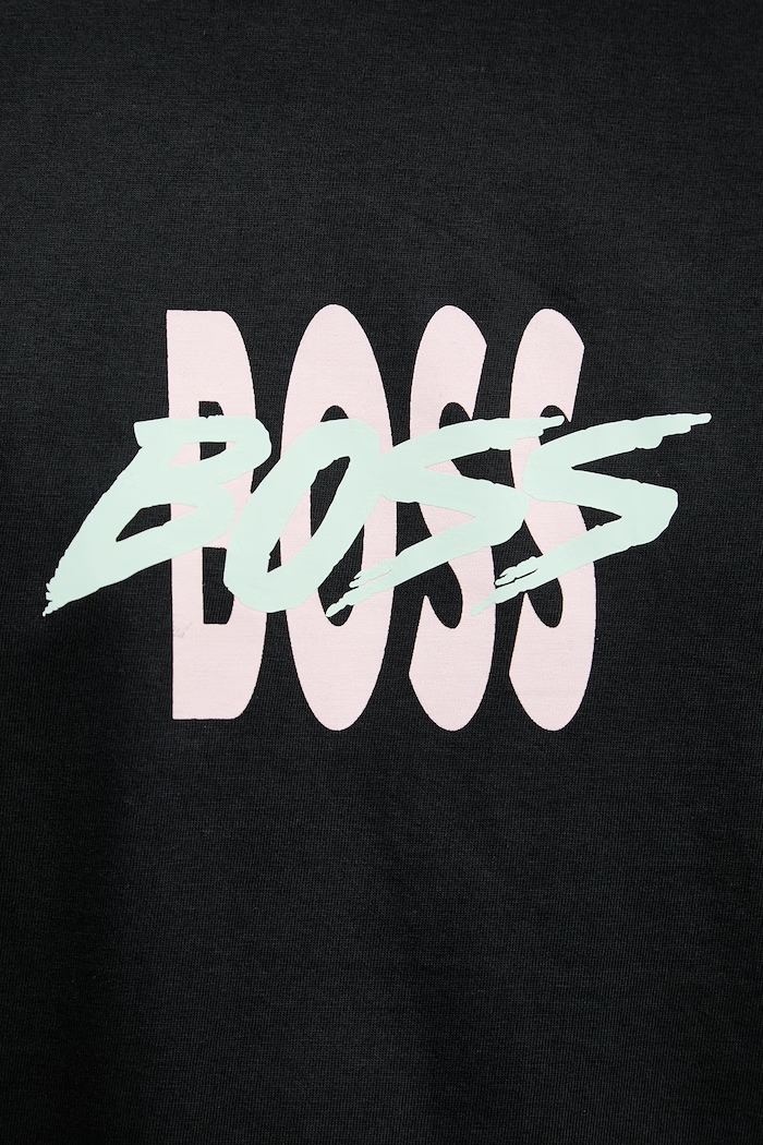 BOSS Orange t-shirt męski bawełniany 50561850 czarny