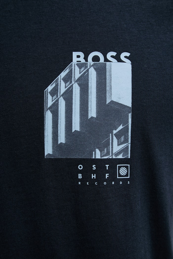 BOSS Orange tričko pánske bavlnené 50561853 tmavomodrá
