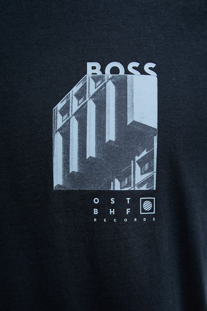 BOSS Orange tričko pánske bavlnené 50561853 tmavomodrá