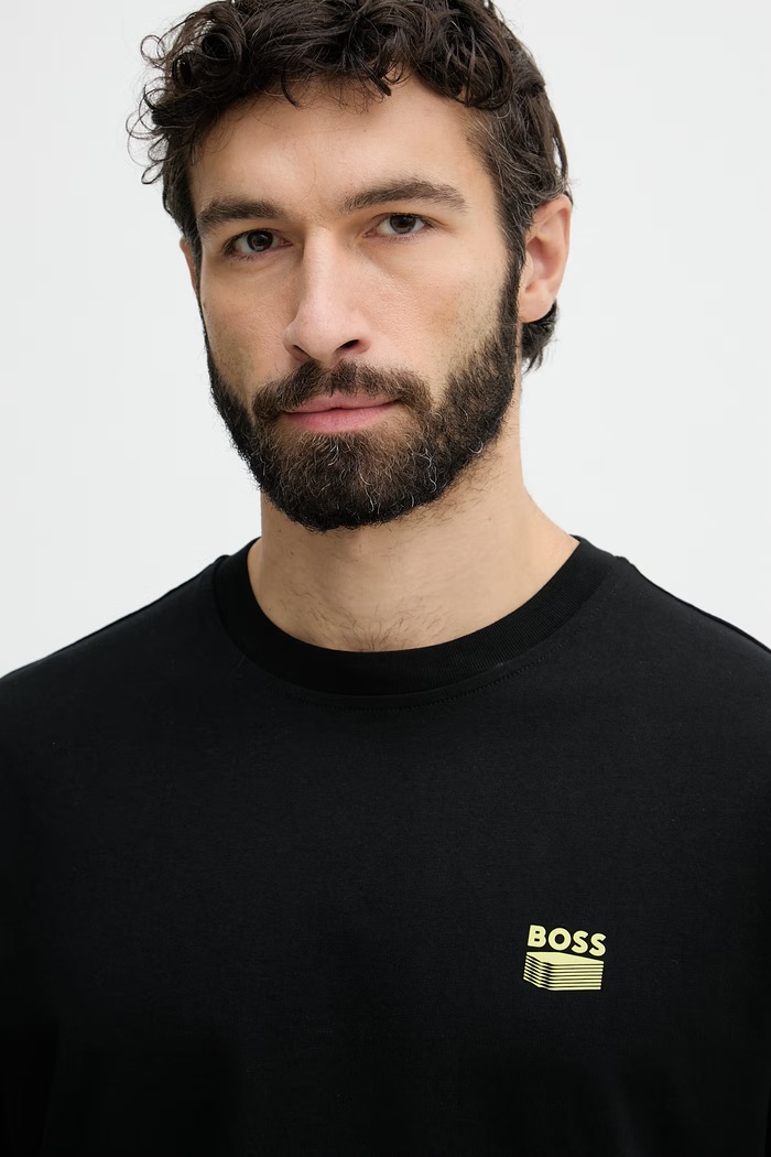 BOSS Orange тениска мъжка памучна черен 50561855