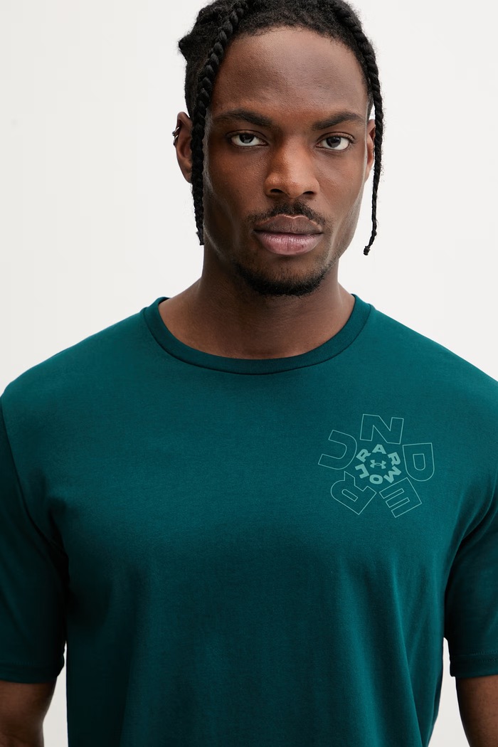 Under Armour tricou pentru bărbați, cu amestec de bumbac Radial verde 6009264