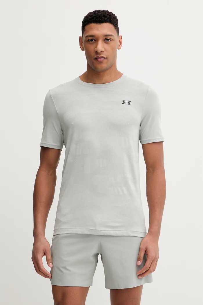 Kratka majica za vadbo Under Armour Vanish Z elastanom siva 6010589