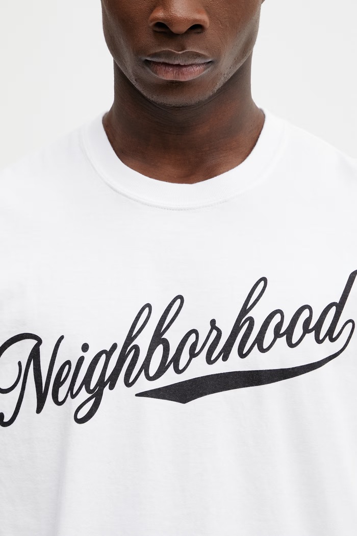 NEIGHBORHOOD cotton t-shirt TEE SS.2 white 252PCNH.ST02