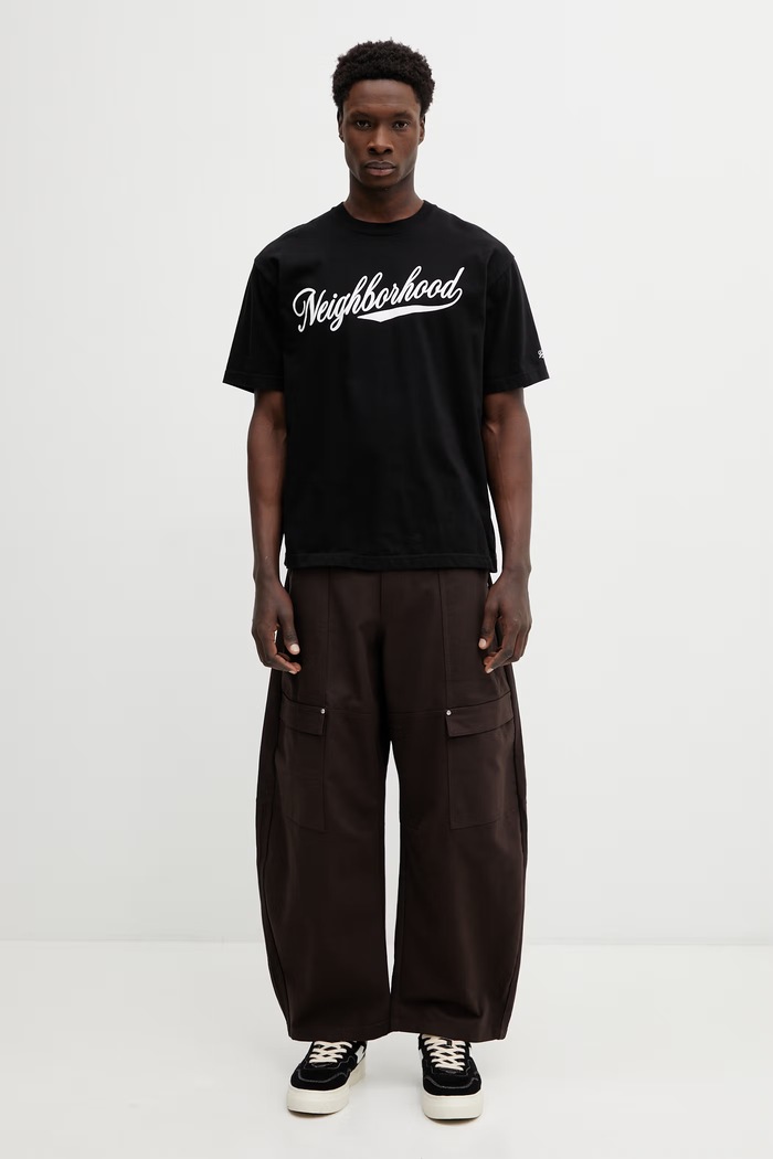 Βαμβακερό μπλουζάκι NEIGHBORHOOD TEE SS.2 μαύρο 252PCNH.ST02