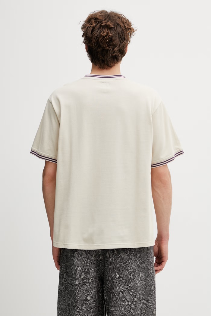 Odzież Needles t-shirt SX443 beżowy