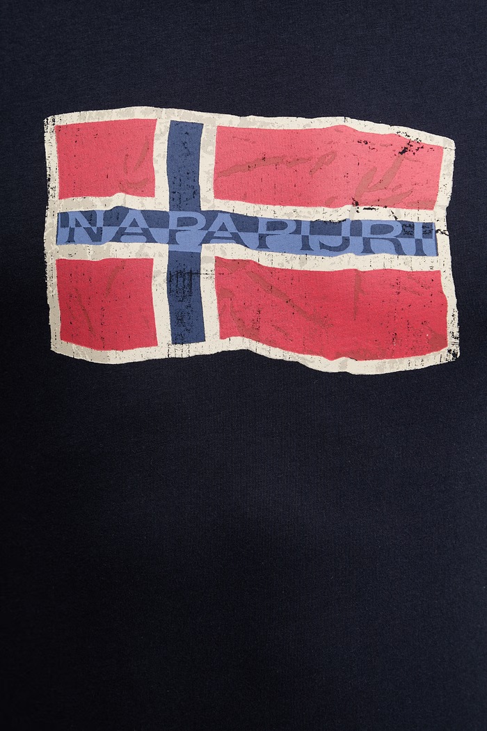Napapijri t-shirt bawełniany MAHSA NP0A4FZB1761 granatowy