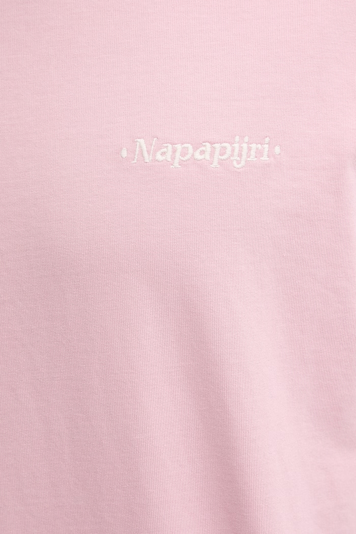 Памучна тениска Napapijri FLUORITE NP0A4G2FP1T1 розов