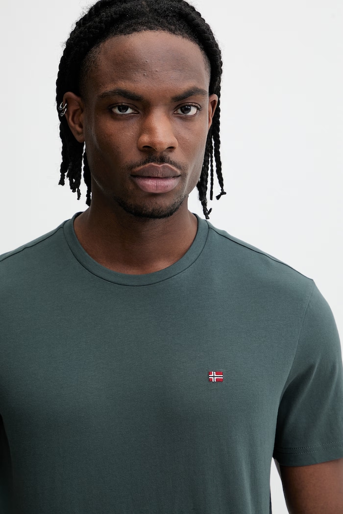 Napapijri tricou din bumbac Salis verde NP0A4H8DG1S1