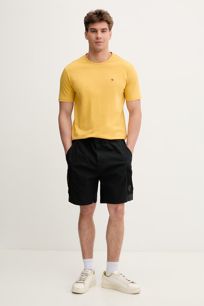 Napapijri T-shirt męski bawełniany SALIS NP0A4H8DY0Z1 żółty SS26