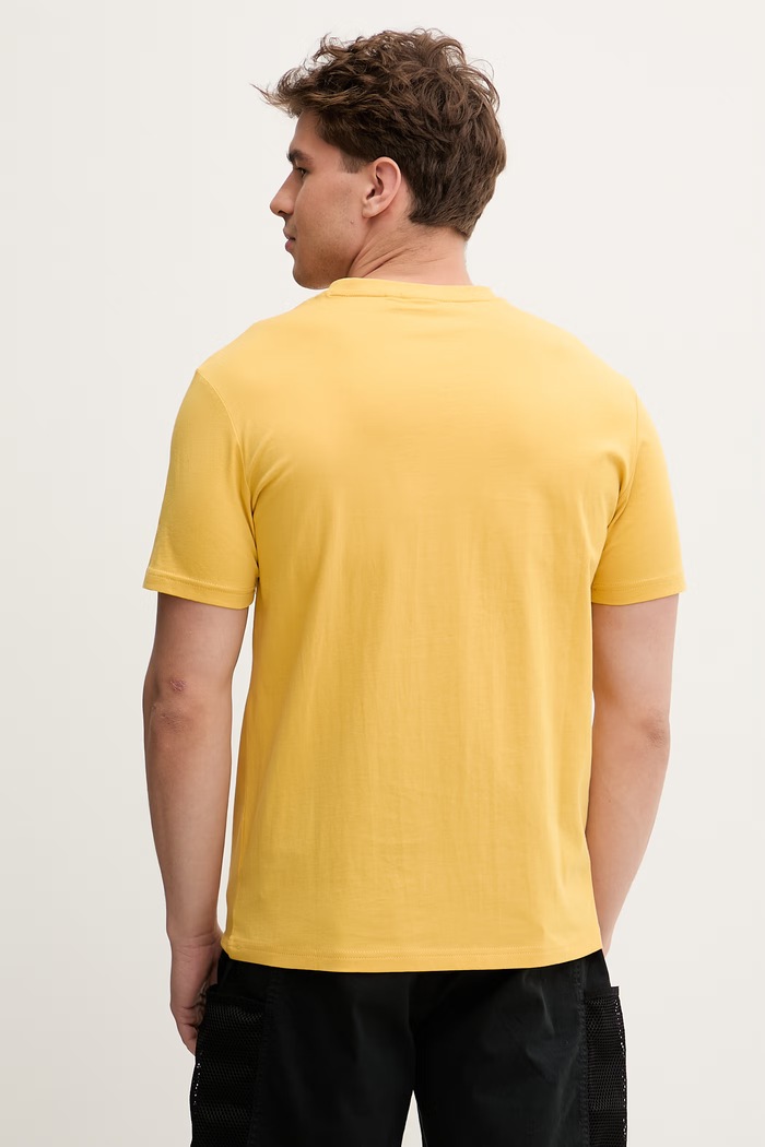 Odzież Napapijri T-shirt męski bawełniany SALIS NP0A4H8DY0Z1 żółty