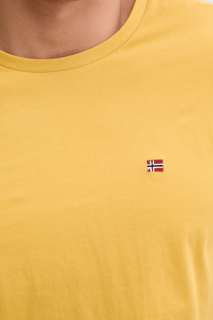 Napapijri T-shirt męski bawełniany SALIS NP0A4H8DY0Z1 żółty