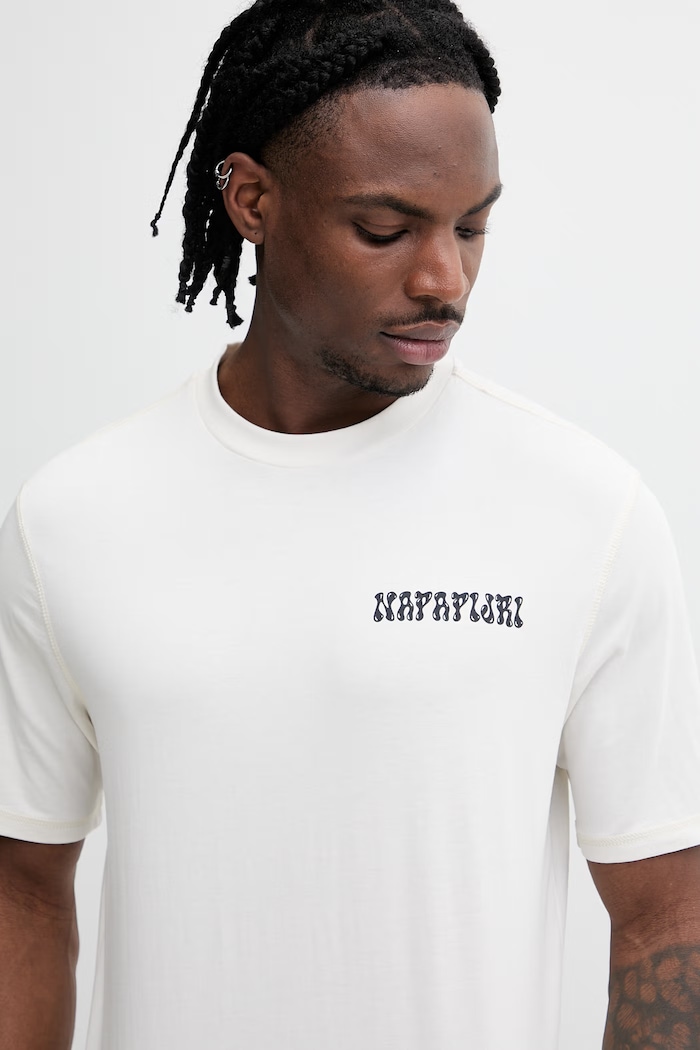 Napapijri tricou din bumbac S-SOL bej NP0A4I13N1A1