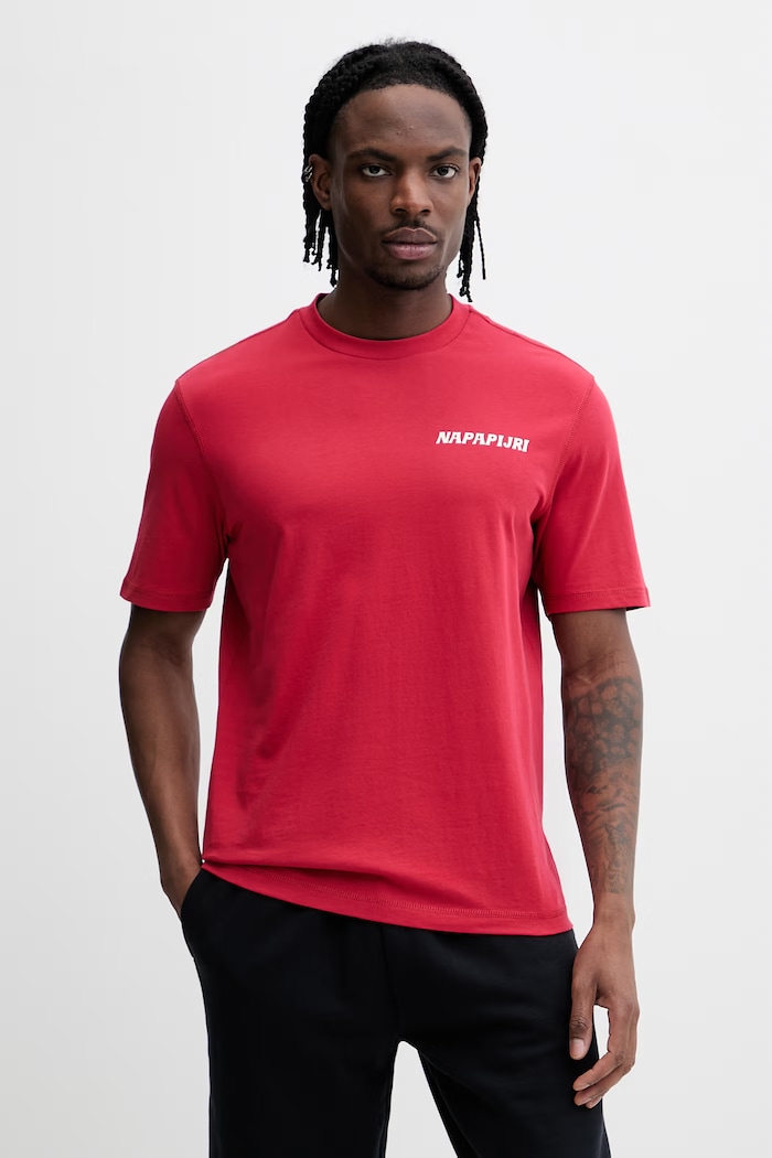 Odzież Napapijri t-shirt bawełniany S-SOL NP0A4I13RAQ1 czerwony