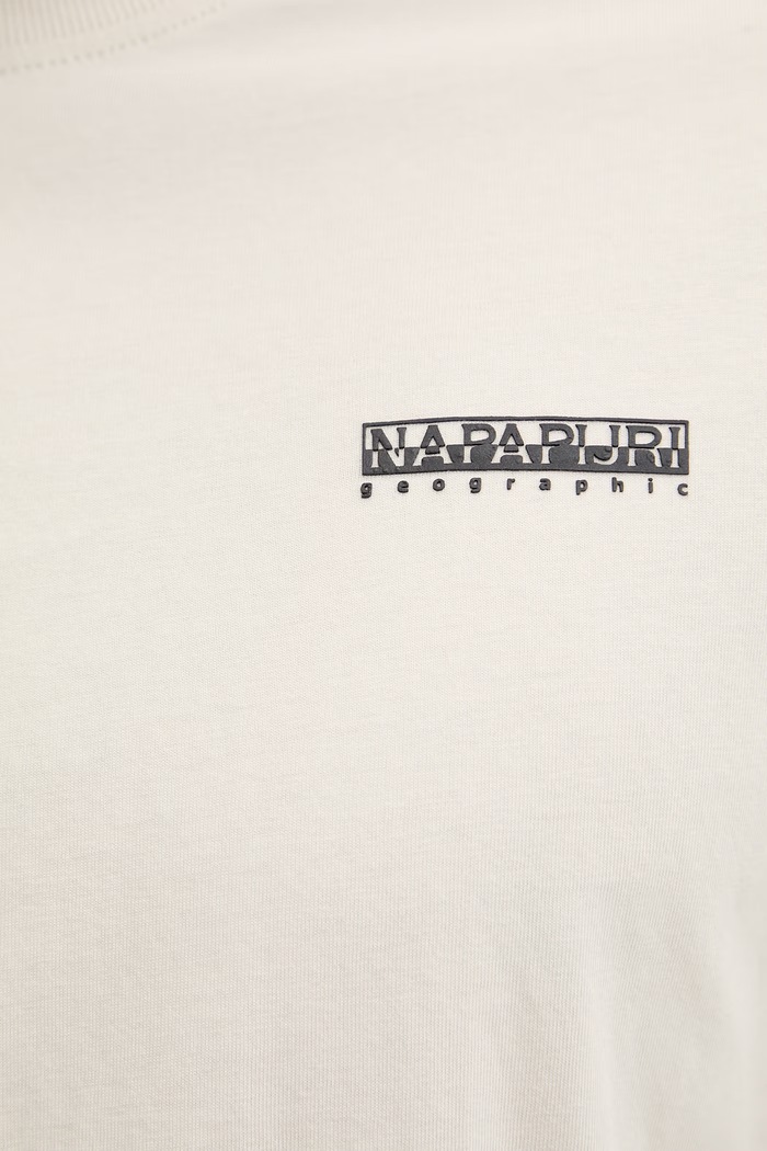 Napapijri t-shirt bawełniany SMALL BOX NP0A88TRN1J1 beżowy