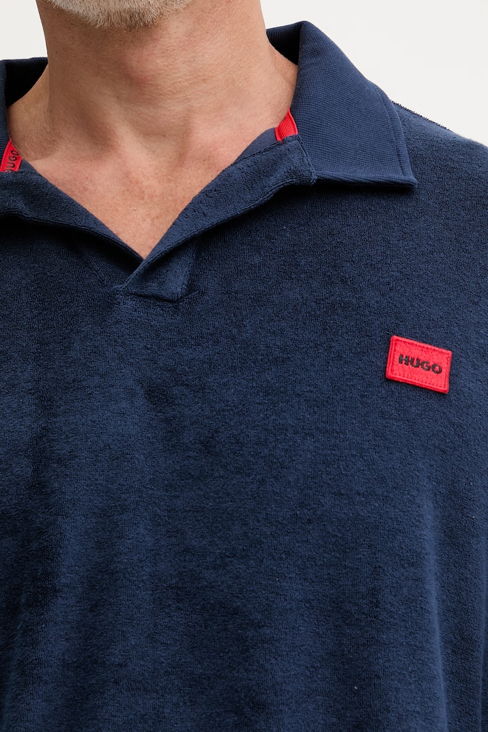 HUGO πόλο ανδρικό με βαμβάκι TERRANCE POLO SHIRT 50559744 σκούρο μπλε