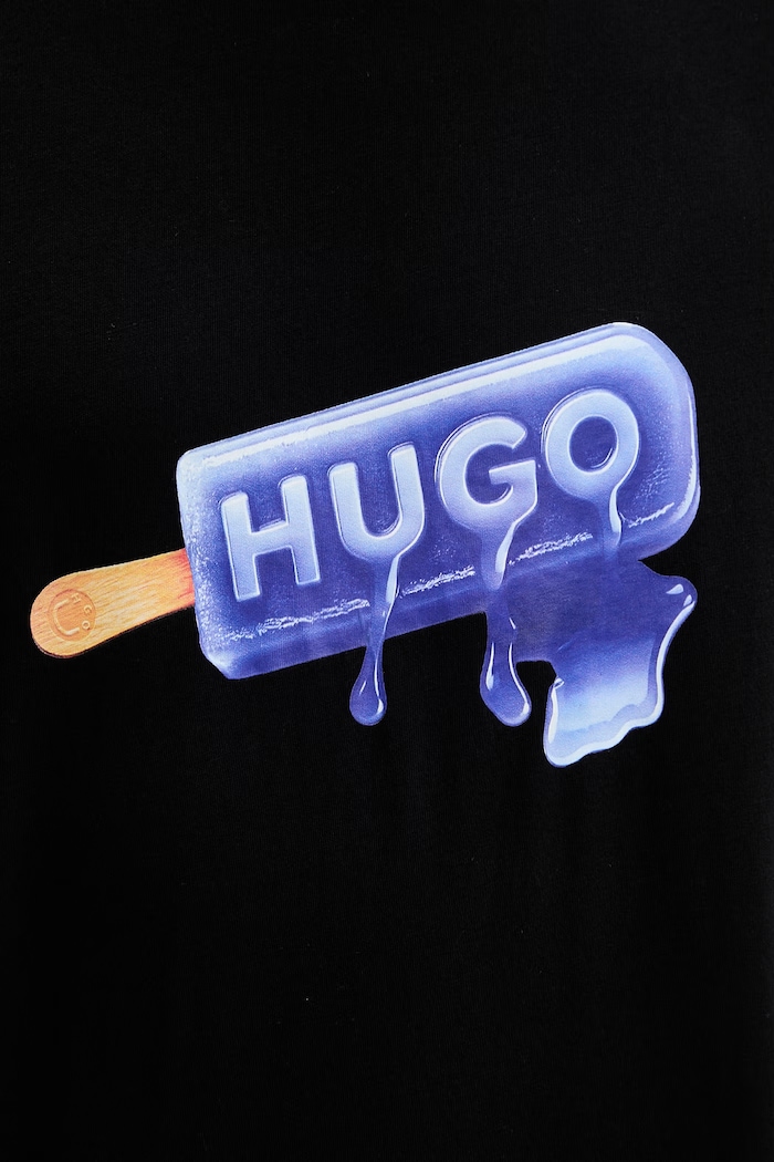 HUGO Blue tricou pentru bărbați, din bumbac Noglasy 50560049 negru