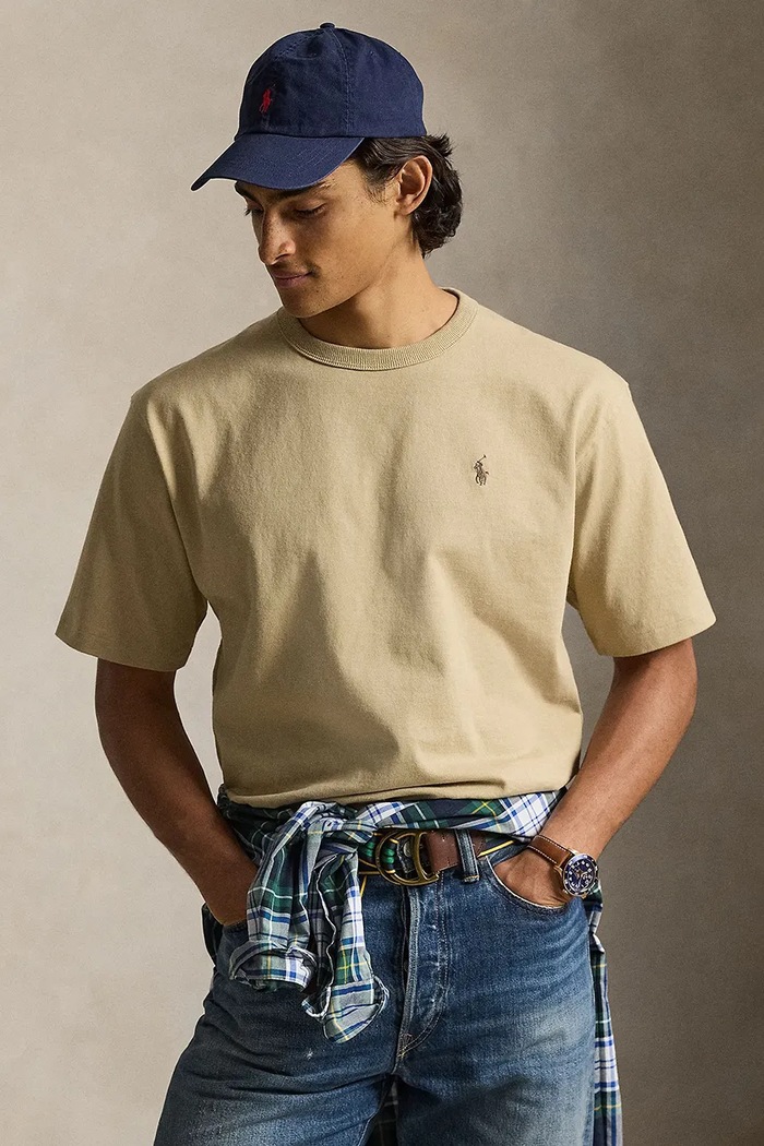 Βαμβακερό μπλουζάκι Polo Ralph Lauren JERSEY-KNT-T-SHIRT χαλαρό πράσινο 710A12979002