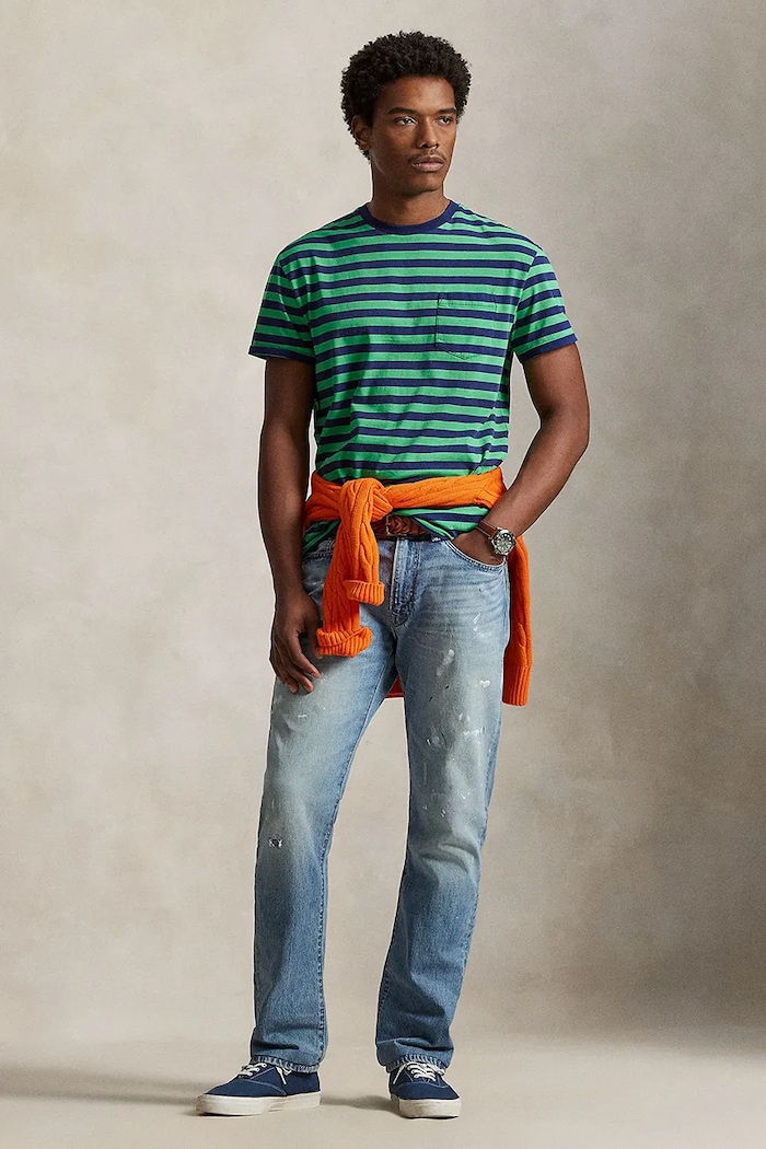 Îmbrăcăminte Polo Ralph Lauren JERSEY-KNT-T-SHIRT tricou de bumbac bărbătesc 710A13053001 verde