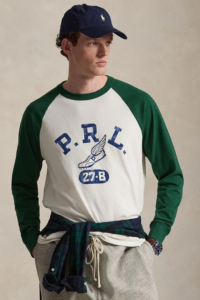 Βαμβακερό μπλουζάκι Polo Ralph Lauren UNEVEN JERSEY-KNT-T-SHIRT slim λευκό 710B13484001